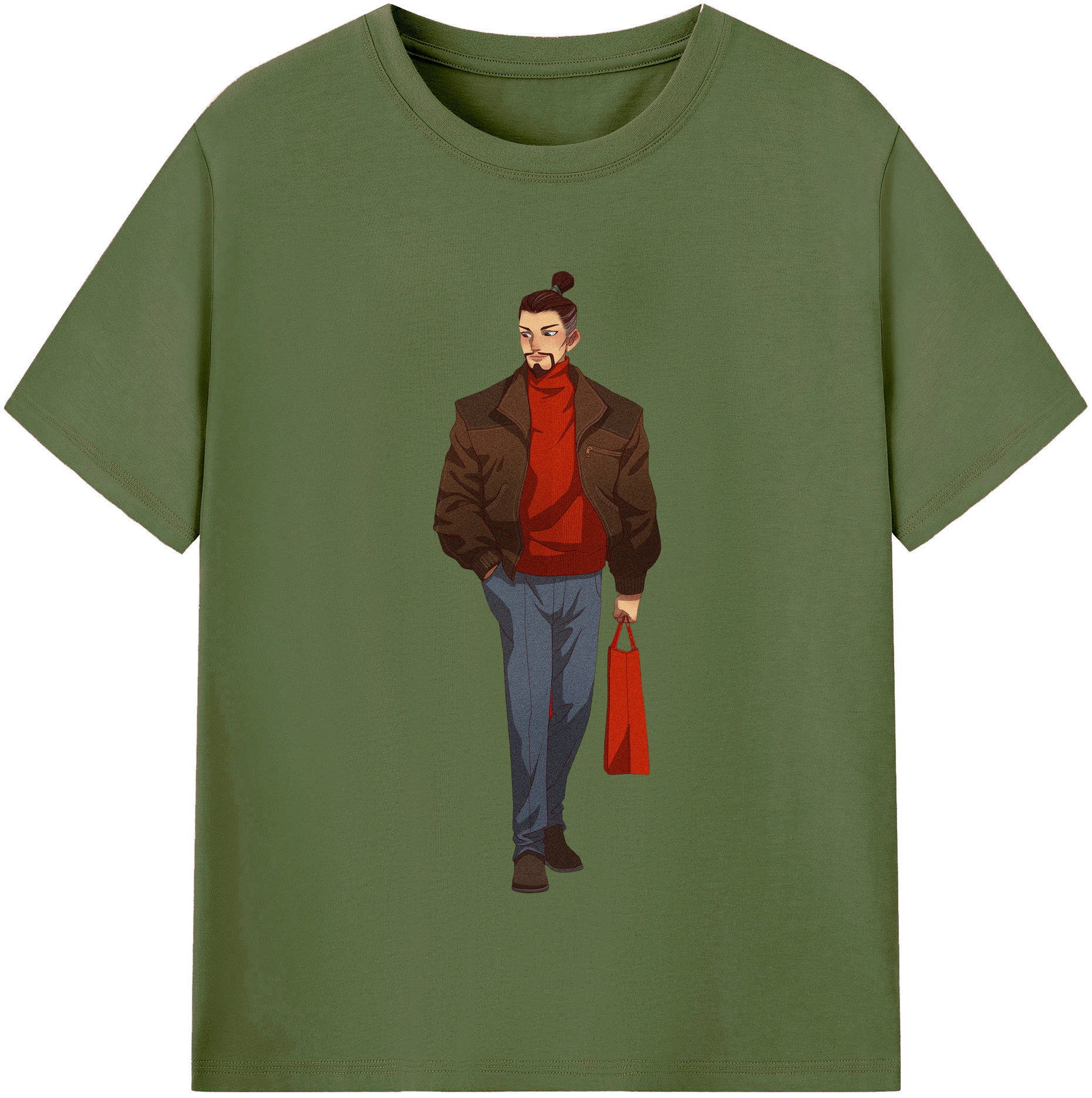 （画像用） Ne Zha 2 ナタ 魔童の大暴れ 綿100％半袖Tシャツ（フロントプリント）